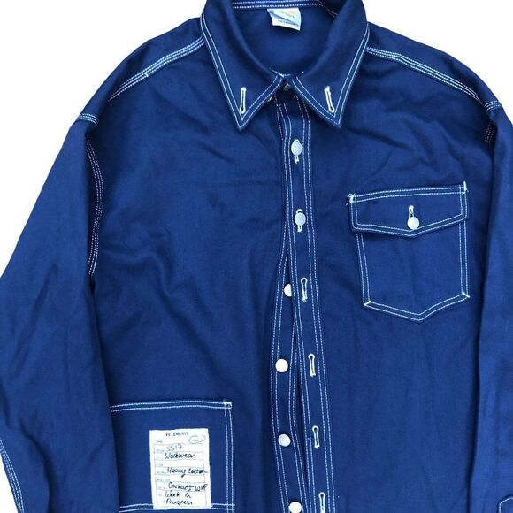 CARHART Workwear Heavy Cotton Jacket Navy Blue Large Oversized - Picture 9 of 14